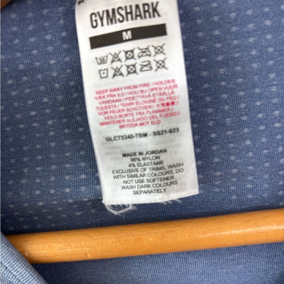 Gymshark  VITAL SEAMLESS 2.0 Blue Long Sleeve Crop Top - Picture 5 of 7